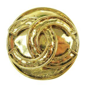 Chanel Medallion Brooch Pin Gold 94P 05553
